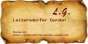 Leitersdorfer Gordon névjegykártya